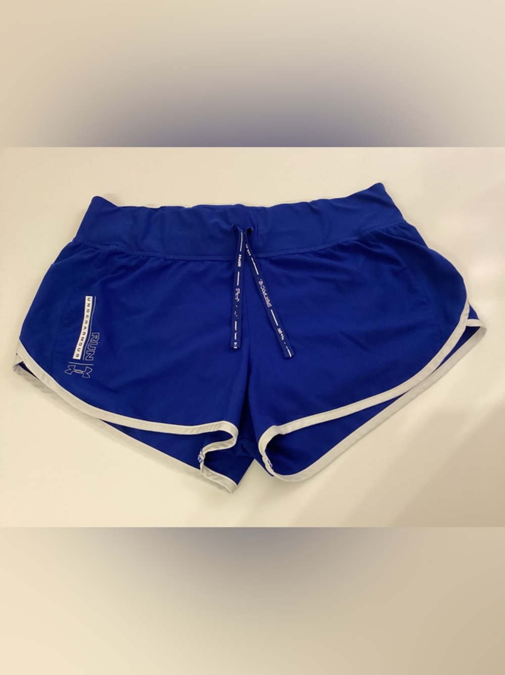 Under Armour Royal Blue Women's Athletic Shorts with White Trim